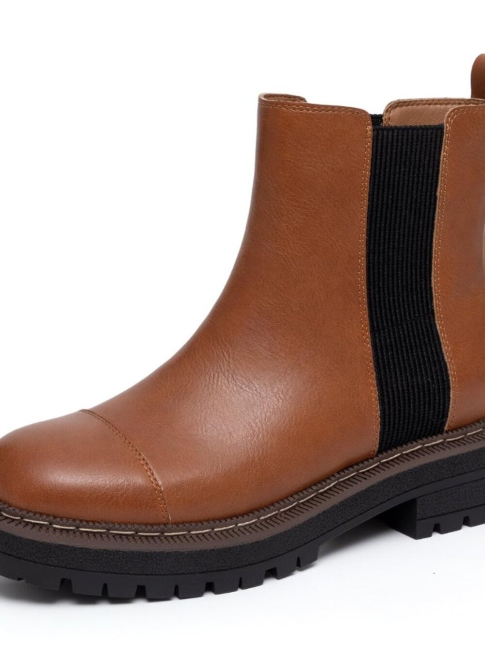 Women's Chunky Heel Slip On Chelsea Ankle Booties